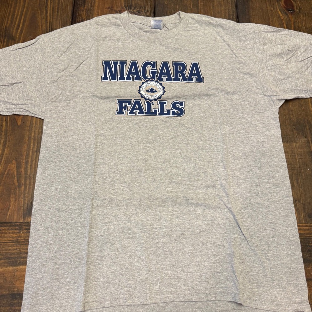 Tennessee River Niagara Falls Canada Graphic T-Shirt Mens XL Heather Gray Crew